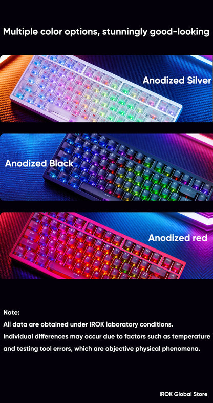IROK MG75 V2 MG75V2 magnetische Gaming-Tastatur aus Aluminium, mechanisch, Rapid Trigger 0.07ms, 8KHz, 0.001mm, 512K Abtastrate, Gamer-Tastatur