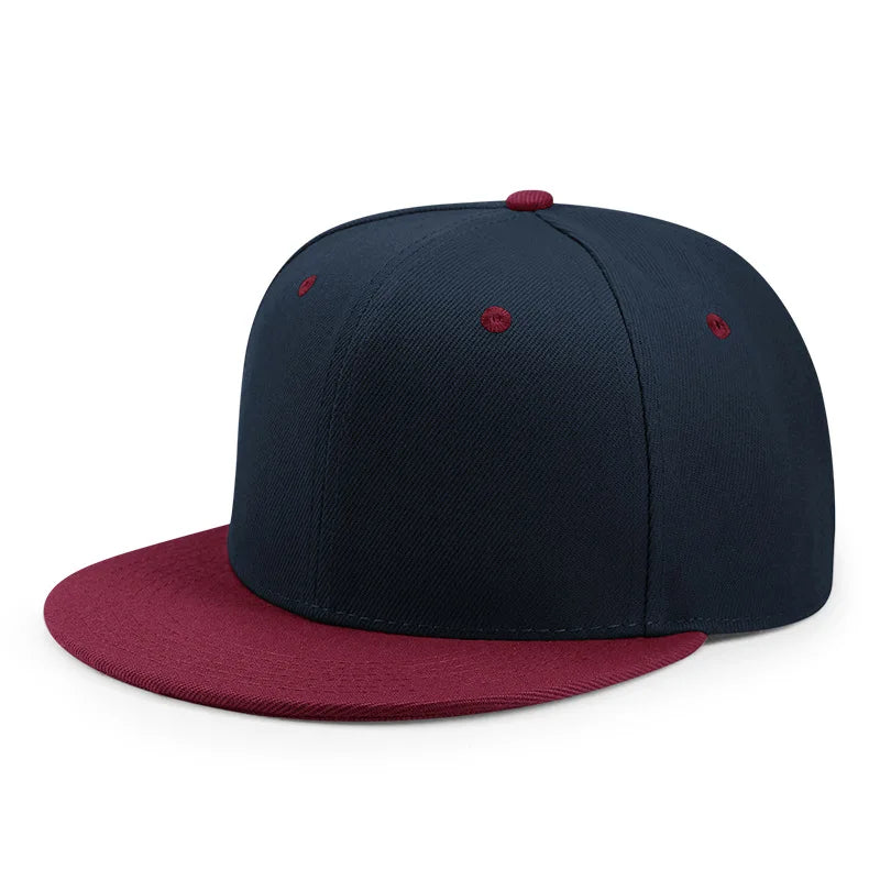 Casquette ajustée entièrement fermée, taille New York Plus Large, style « trucker » pour homme, visière plate, style hip-hop, unie, à fermeture à pression, sans logo, visière plate, bord large, style Era