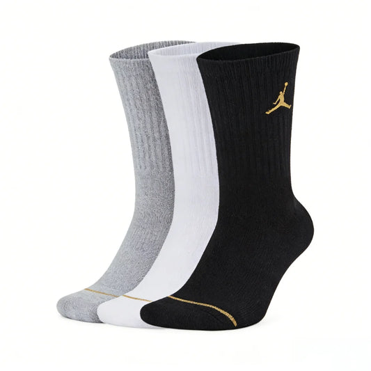 Nike Basketball Socks: AJ Jordan Triple Pack Mid-Calf Socks for Men and Women—Breathable and Moisture-Wicking SX5545-915