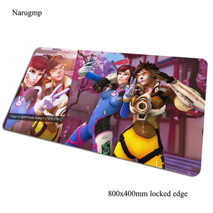 Overwatch pelės kilimėlis 80x40cm, žaidimų pelės kilimėlis, Helovino dovana, didelis pelės kilimėlis žaidėjams, kompiuterio stalo kilimėlis, notebook pelės kilimėlis PC