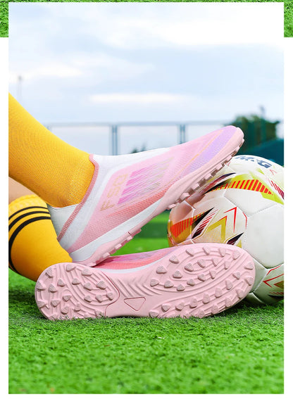 New Men's Soccer Shoes Grass Adult Football Boots FG Ultralight Sport Indoor Cleats Non-Slip Turf Futsal Comfortable  Sneakers