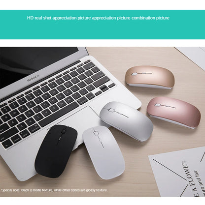 New Charging Type-c Wireless Mouse +USB Dual Receiver Mute Ergonomic Design 1000/1200/1600 Three-speed DPI