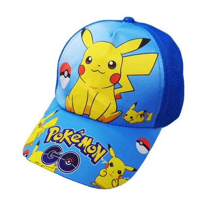Kreslená baseballová čepice s motivem Pokémona Pikachu, nastavitelná, Pokemon Cosplay, Hip Hop, pro děti, dívky i chlapce, anime postavičky, hračky, dárky pro děti