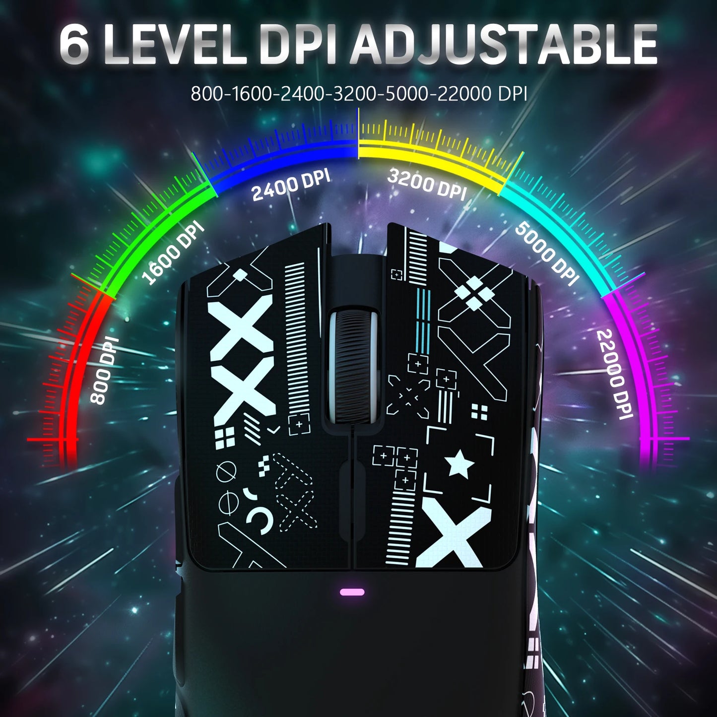 ATTACK SHARK X11 Wireless Gaming Mouse with Charging Dock PixArt PAW3311 Gaming Sensor, BT/2.4G Wireless/Wired