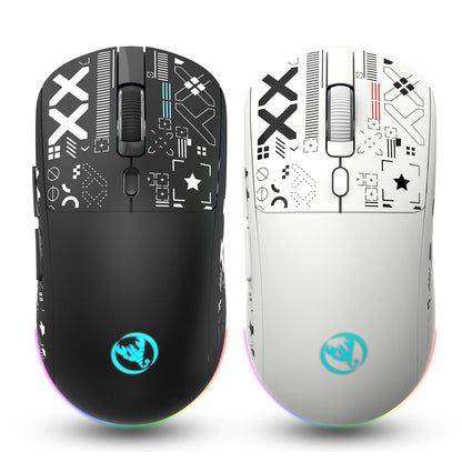 RGB Wireless Gaming Mouse With Charging Dock 3-Mode Connection Silent Buttons Long-Lasting Rechargeable Battery for PC Laptop