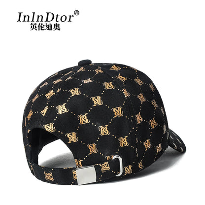 2025 Couple style Korean girls' printed embroidered baseball cap outdoor party four seasons men's cap