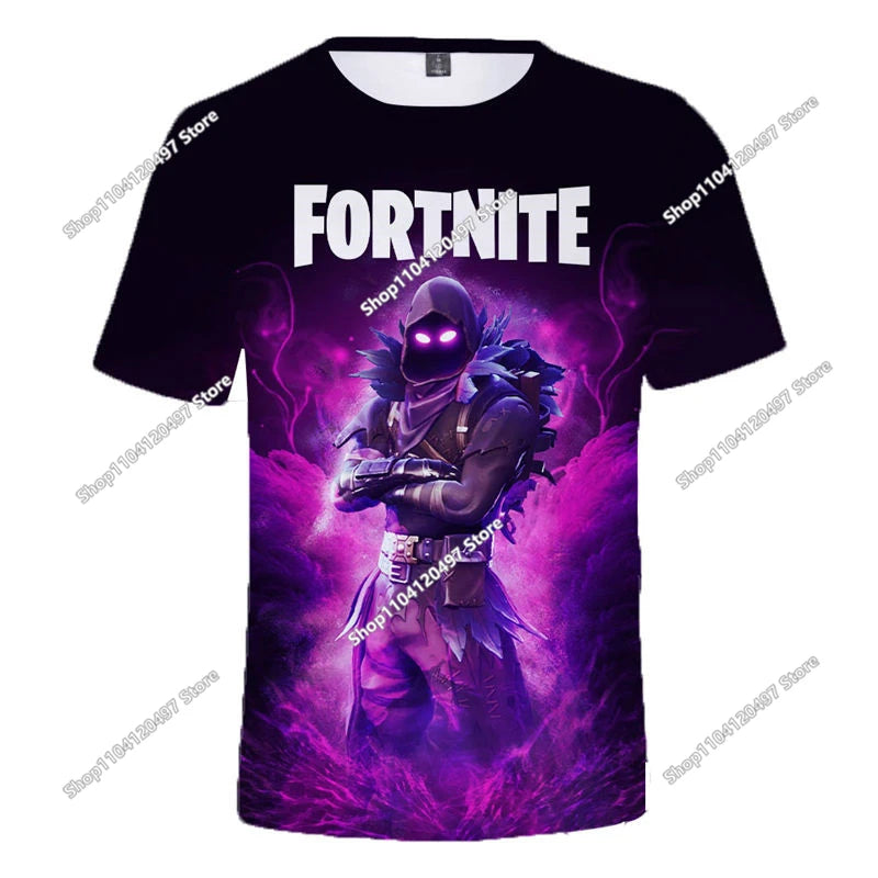 Kinder-Sommer-T-Shirt Battle Royale Fortnite Hero Victory 3D-T-Shirt – Shirts für Jungen, Mädchen und Babys