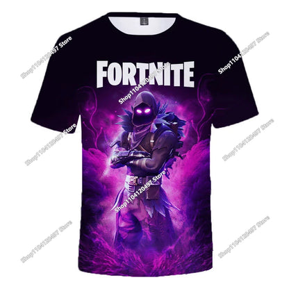Kinder-Sommer-T-Shirt Battle Royale Fortnite Hero Victory 3D-T-Shirt – Shirts für Jungen, Mädchen und Babys