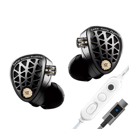 KZ Phantom HIFI In-Ear Gaming Earphone 4-Speed Custom Tuning Switch DSP Game Sound Card For PC Wired Headphones Gifts