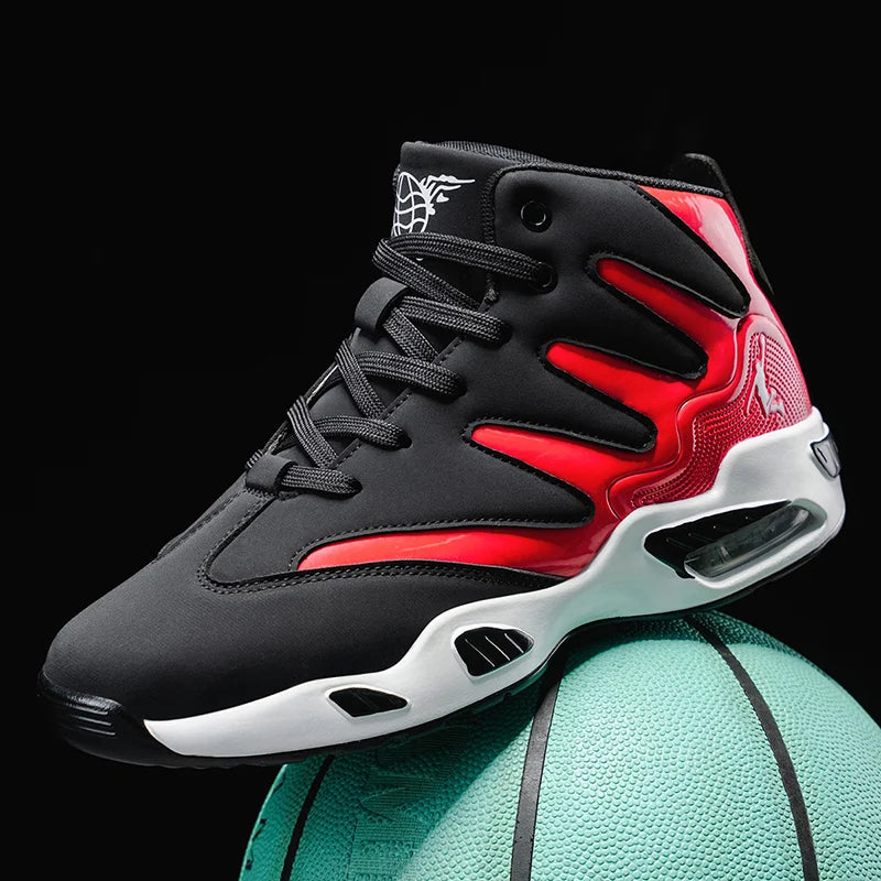 Chaussures de basketball montantes pour hommes, robustes et stables, baskets d'entraînement à lacets, unisexe, adaptées à la course, au sport, au basketball et à la marche. Cadeau idéal pour hommes, léger, confortable,