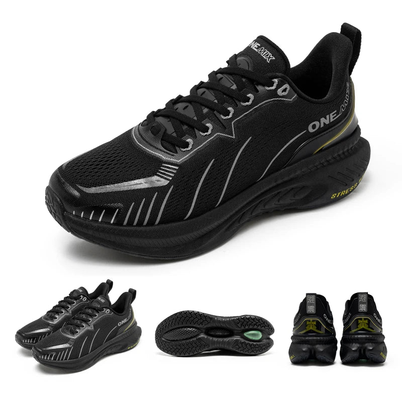 Zapatillas de running ONEMIX White Road para hombre con amortiguación de aire, deportivas de exterior, zapatillas de entrenamiento masculinas de verano para jogging, calzado para mujer