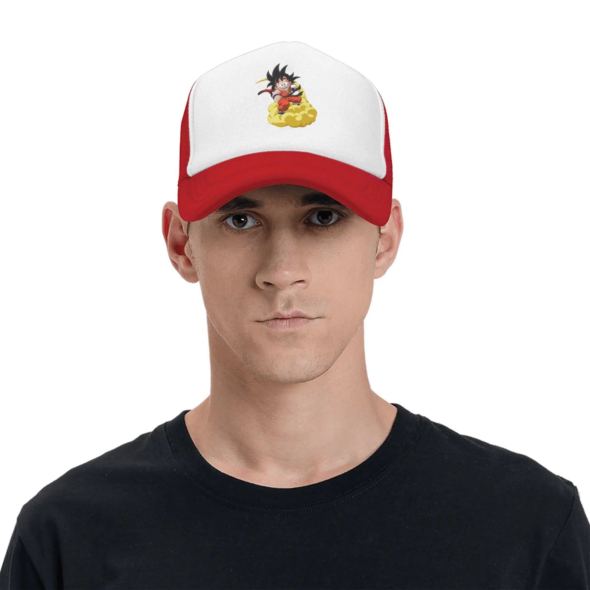 Produit gaming premium Fraquane, Dragon Ball Son Goku Mesh Baseball Cap Adult Trucker Hat Anime Hats Adjustable Snapback Caps Sports Cap Winter Trucker Hats