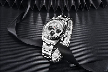 40mm New V2 PAGANI DESIGN Men's Quartz Watches Sapphire Retro Chronograph Stainless Steel Waterproof Watch Men Relogio Masculino