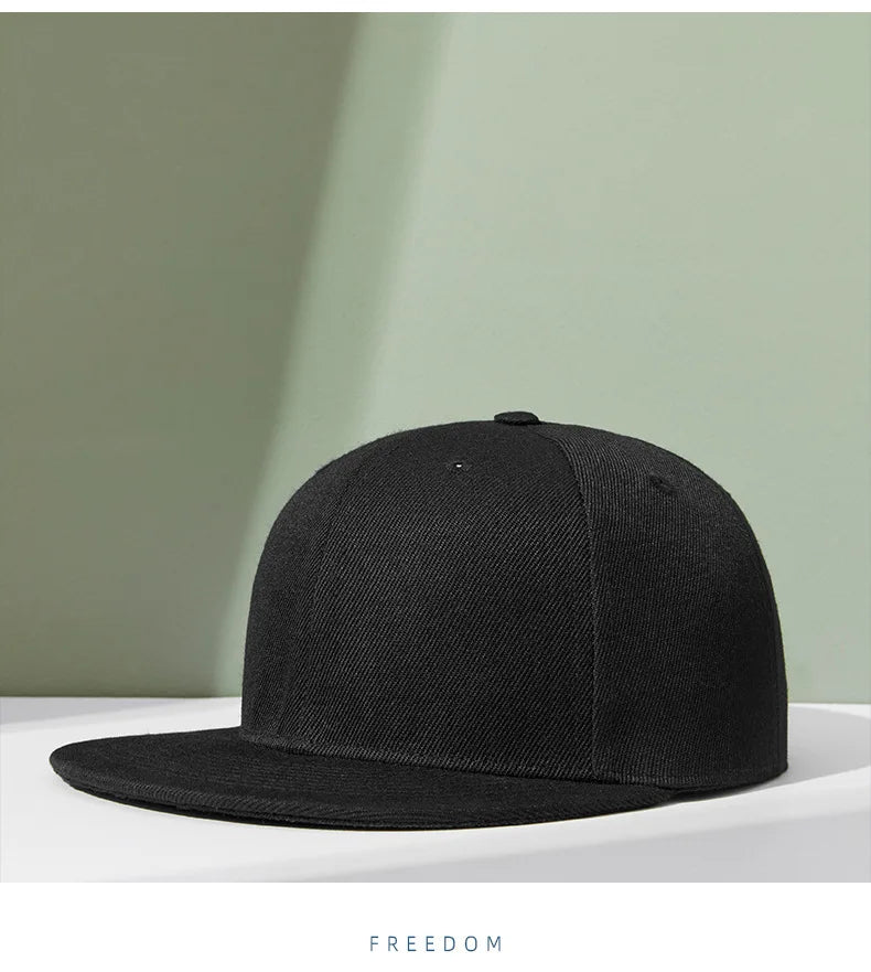 Engros 40 farver Justerbare flade snapback-kasketter med skygge Dame Mode Polyester Enfarvet baseballkasket Herre Hiphop Blank Sportskasket