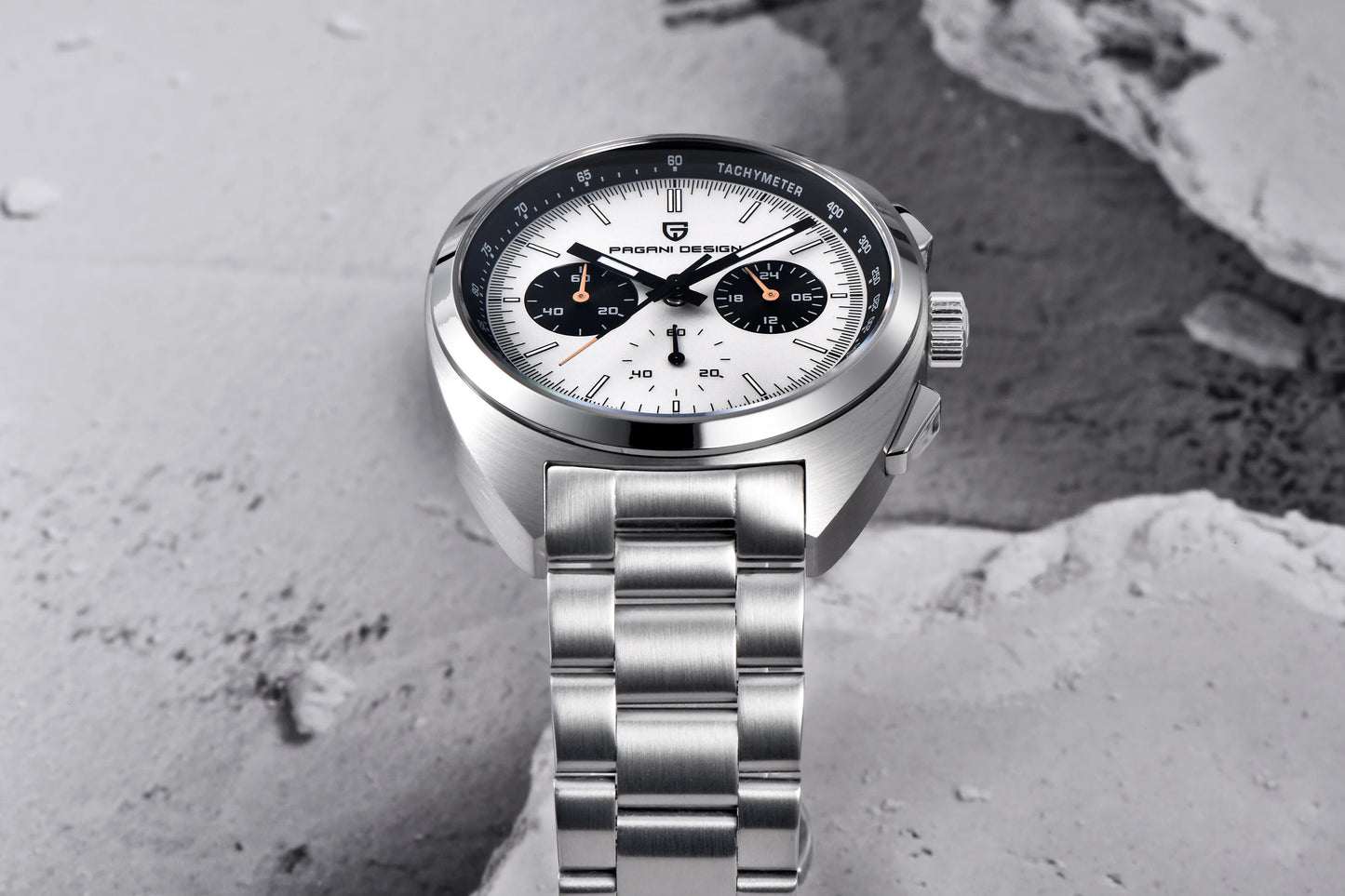 PAGANI DESIGN 2025 New Panda Dial Men Watches Luxury Quartz Watch For Men Japan VK63 Sport Chronograph Sapphire glass Wristwatch