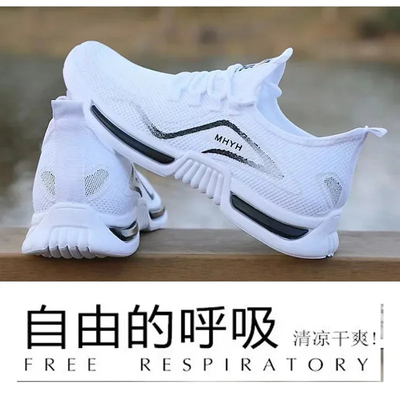 Men Shoes Slip-On Fashion Sneakers Male Sport Running Shoes Breathable Gym Training Walking Tennis Shoes Non-Slip Workout Flats