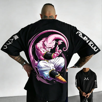 T-shirt en coton à manches courtes imprimé Dragon Ball Z : Son Goku et Vegeta – Vêtements pour hommes et femmes – Style Harajuku, Y2K, vintage, streetwear d'été