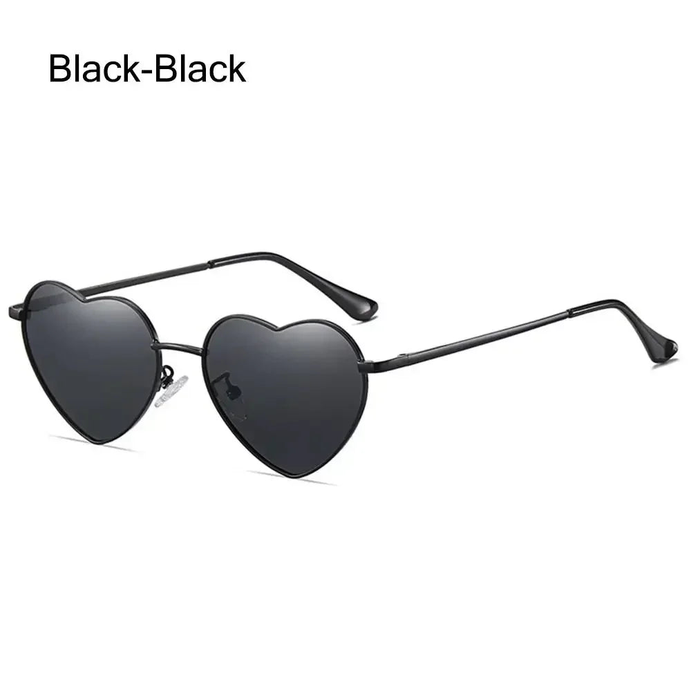 Heart-Shaped Sunglasses Heart Sun Glasses Shades Vintage 90s Glasses UV400 Protection Metal Frame Sunglasses Fancy Accessories