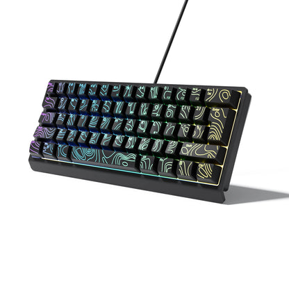 60% compact wired keyboard with RGB backlighting and gradient keycaps are suitable for Windows tablets, laptops and gamers.
