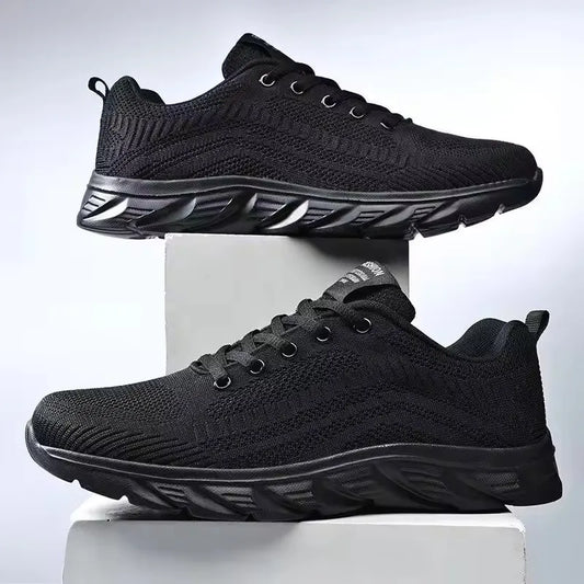 Zapatillas deportivas para hombre para correr y hacer jogging, sneakers casuales de exterior con cordones, malla transpirable ligera, para tenis y caminar al aire libre, tallas 39-46