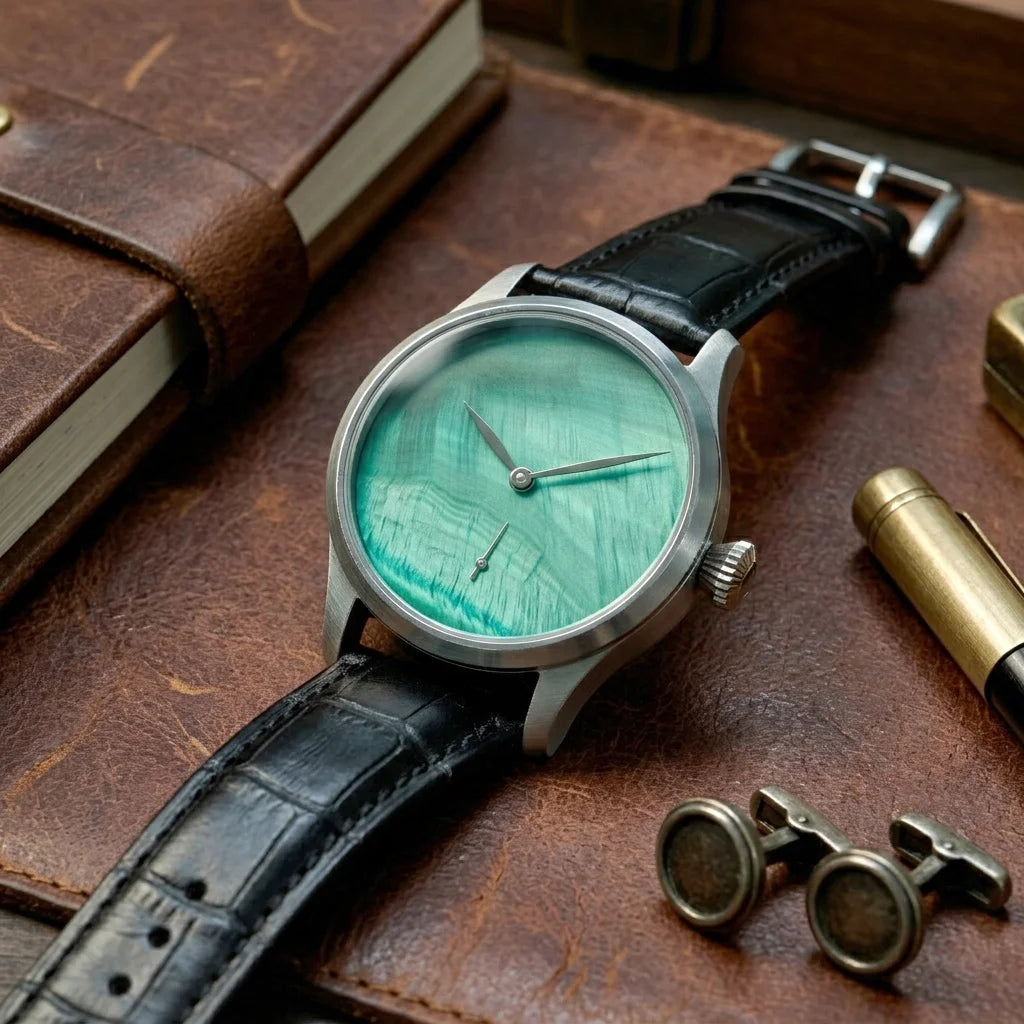 CORGEUT 42mm Custom Logo Watch Men ST3621 Hand Wind Mechanical Green MOP Dial Sapphire Glass Luxury Personalized Wristwatch