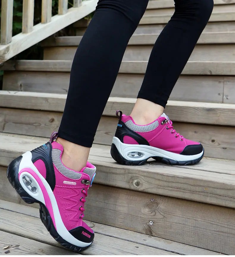Women’s Sports Shoes Platform Sneakers Fashion Outdoor Hiking Non-Slip Casual Low-Top Running Shoes Women’s Footwear