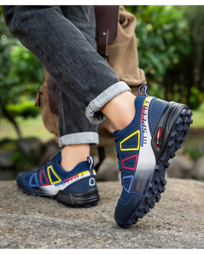 Zapatillas de ciclismo para hombre, calzado outdoor de montaña y cross-country, antideslizante y resistente al desgaste, para entrenamiento de ciclismo y senderismo