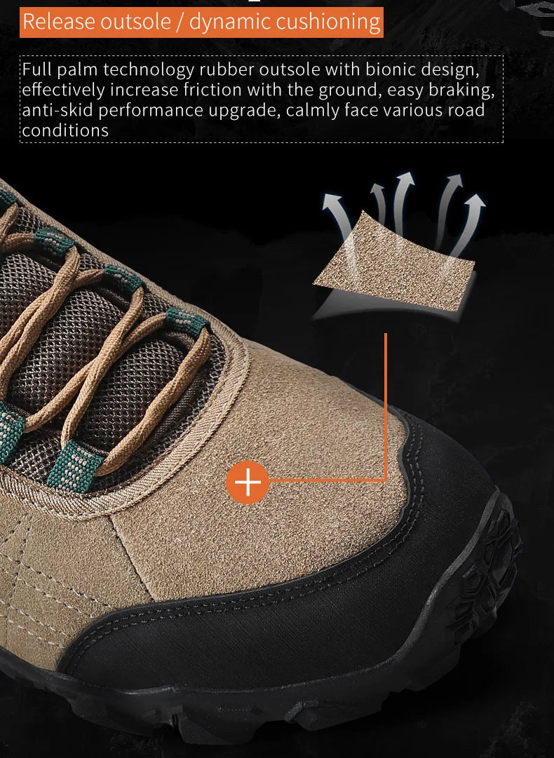 Scarpe da trekking HUMTTO da uomo, sneakers invernali di lusso firmate per arrampicata e trekking, scarpe da uomo in pelle per sport outdoor e lavoro 110282A