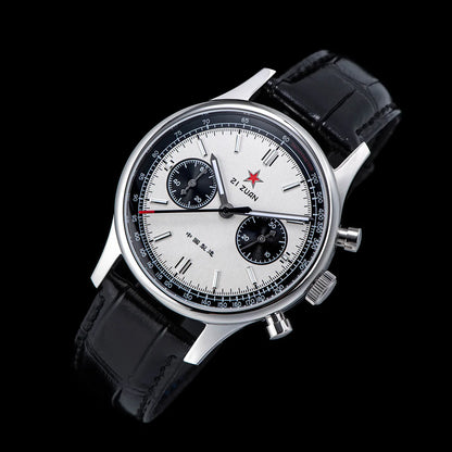 1963 Panda Pilot Chronograph Watch Men 40mm Air Force Sapphire Senior  ST1901 Mechanical Wristwatches Retro Clock Reloj Hombre