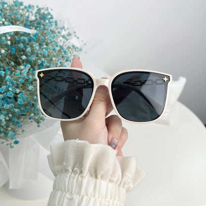 Lunettes de soleil carrées pour femme, style vintage, monture large, verres miroirs noirs, polarisées, lunettes de soleil sexy pour femme, idéales pour le voyage, protection UV400
