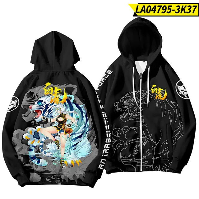Sudaderas con capucha para hombre y niños, ropa de Año Nuevo chino con estampado 3D de dragón, moda streetwear cool, top con capucha