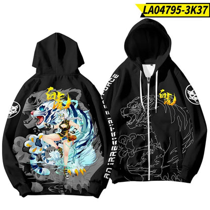 Sudaderas con capucha para hombre y niños, ropa de Año Nuevo chino con estampado 3D de dragón, moda streetwear cool, top con capucha