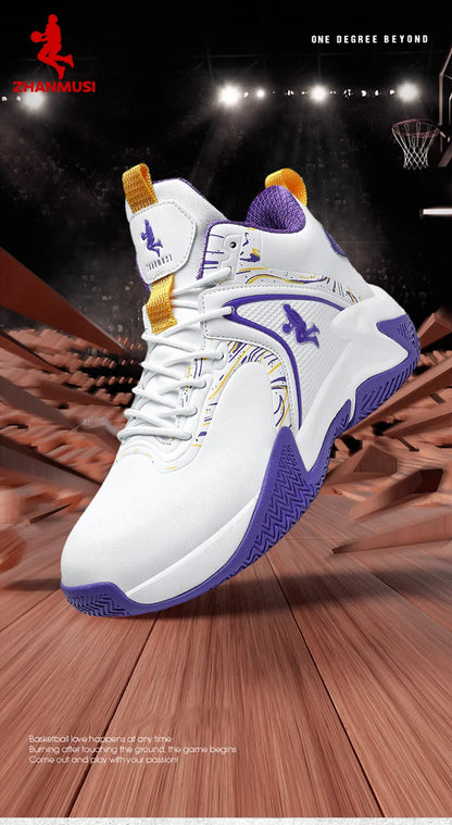 Chaussures de basket-ball pour hommes, respirantes, avec amorti, antidérapantes, résistantes à l'usure, chaussures de course, chaussures de sport pour la salle de sport, baskets de basket-ball pour hommes.