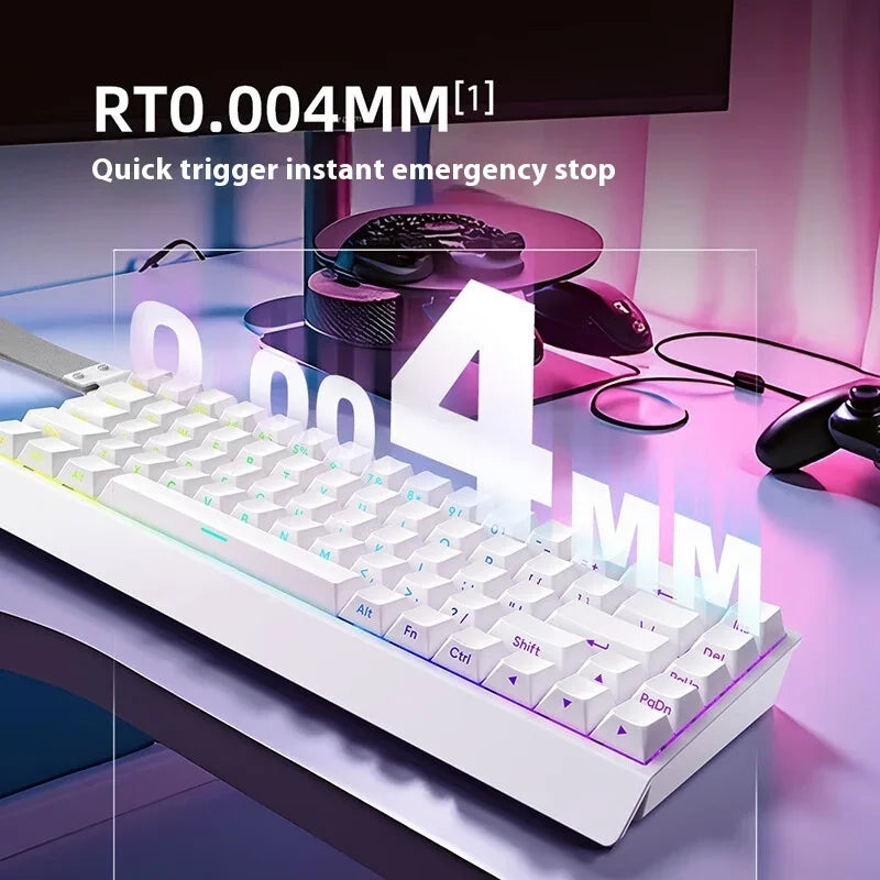 Tastiera meccanica IROK Carotmas Mercury68 con switch magnetici 8K, 68 tasti, RT 0.004mm, bassa latenza, gaming cablata personalizzata per PC, ideale come regalo