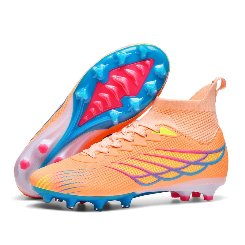 Superfly FG bottes de Football crampons de Football en plein air chaussures noires chaussures de Sport professionnelles souples bottes confortables respirantes grande taille