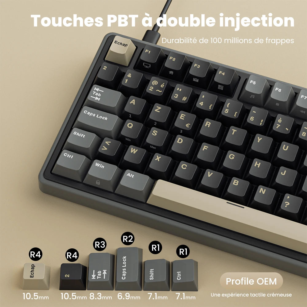 RK ROYAL KLUDGE R98Pro Gasket Wired Mechanical Keyboard 98 Keys RGB Hot-swappable Pluggable Button Gamer Keyboard PBT Keycaps
