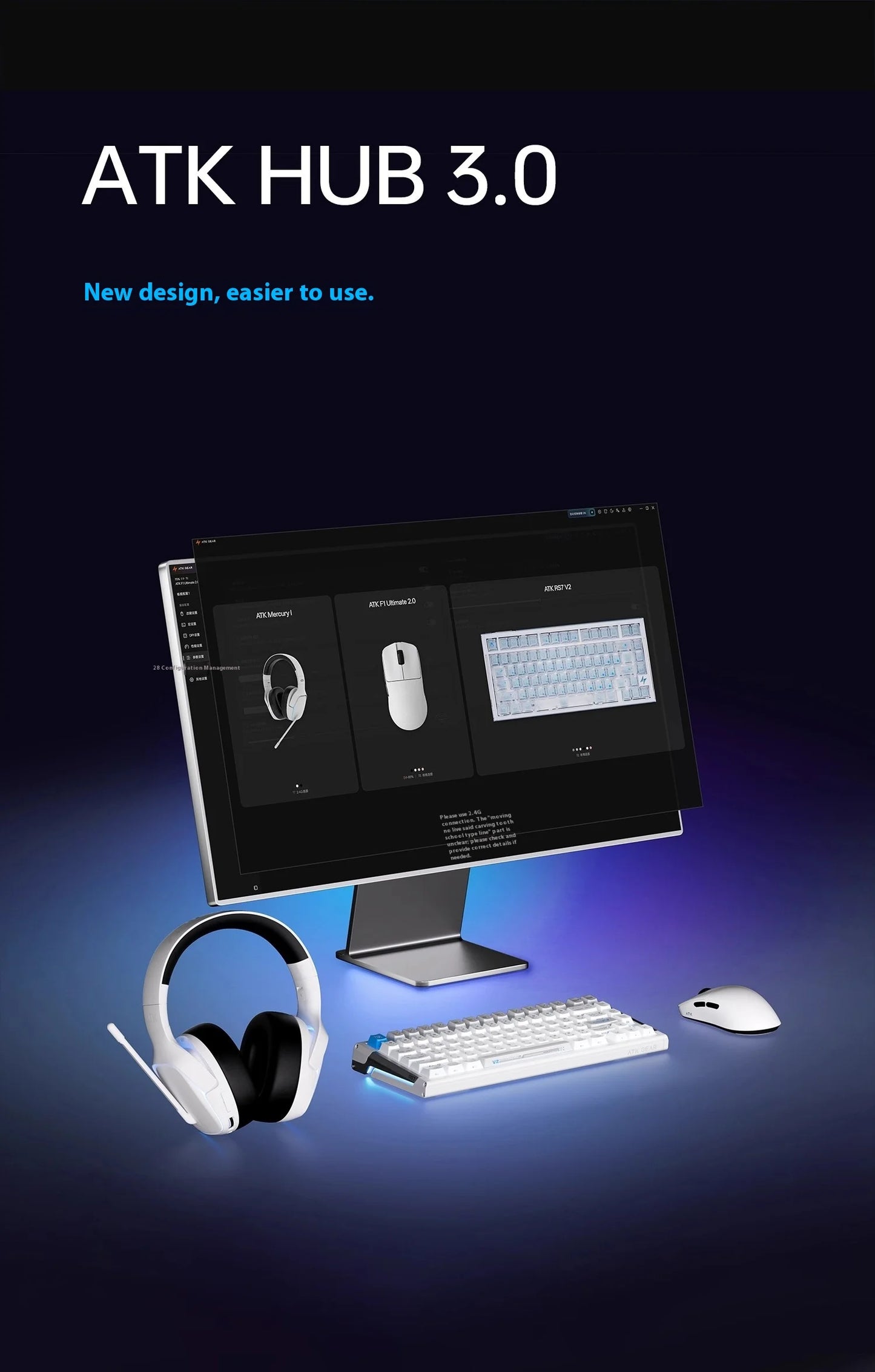 ATK Blazing Sky F1 V2 Ultra Max Wireless Gaming Mouse Dual-Mode Lightweight PAW3950Ultra Dual 8K Low Latency Ergonomic Extreme