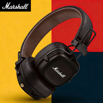 Marshall Major V 5 Wireless On-Ear Headphones - Bluetooth Deep Bass Stereo Sound Sports Gaming Headset with Mic