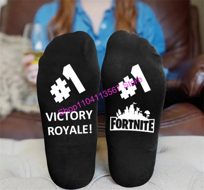 Hot Game Fortnite 1 Pair Socks for Men Women Soft Durable Sock Victory Royale Keep Warm Casual Cotton Socks Hosiery Gift