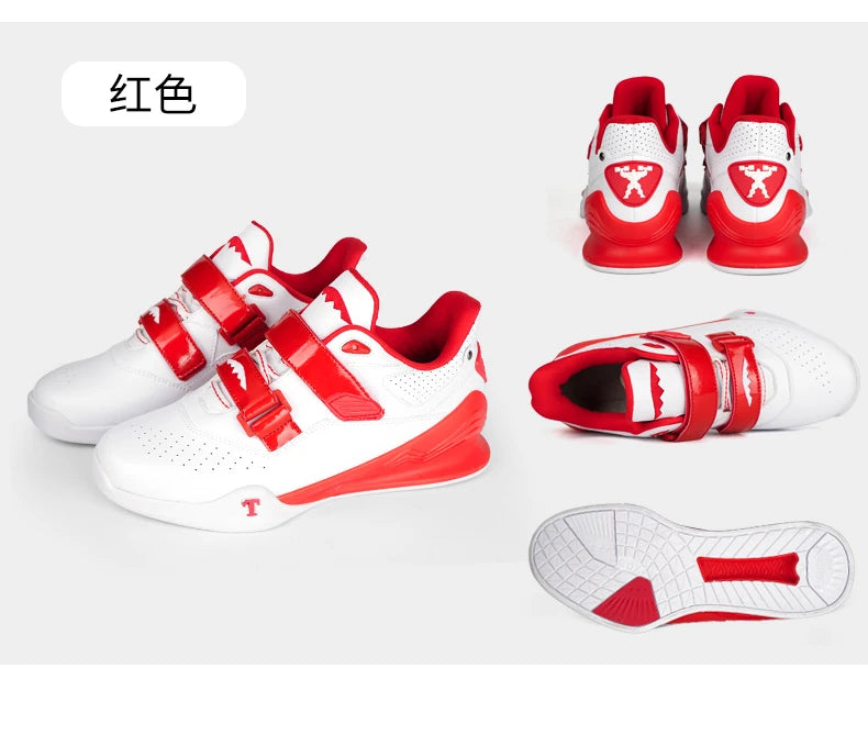Zapatillas profesionales de halterofilia cómodas para entrenamiento de sentadillas en interior, duraderas, antideslizantes y diseñadas para levantamientos intensos