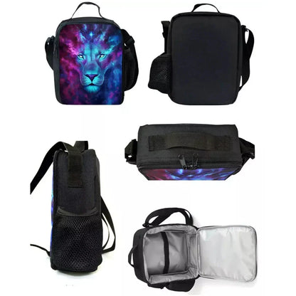 F-FortniteS isolierte Kindertasche mit großem Fassungsvermögen für Jungen, angesagtes Spiel, Mädchen, Schüler, Outdoor-Picknick, wiederverwendbare Thermo-Kühltasche für das Mittagessen
