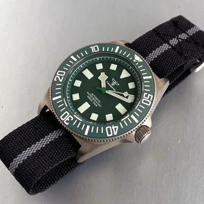 Titanium Case Tandorio 42mm Retro FXD NH35 PT5000 Mechanical Men Watch Sapphire 200M Diver Watches Luminous Montres hommes