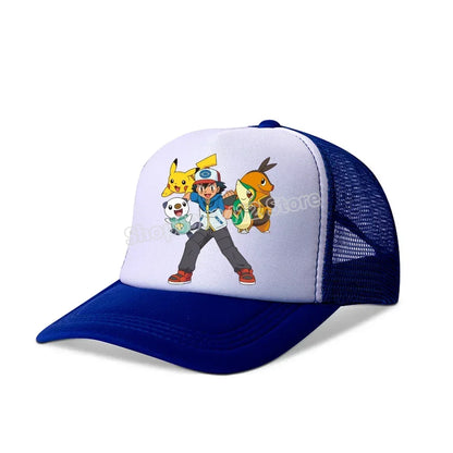 Pokémonová baseballová čepice Pikachu Charizard Gengar kreslená postavička čepice s kšiltem pro děti i dospělé letní outdoorová sportovní čepice pro chlapce ležérní módní čepice dárek