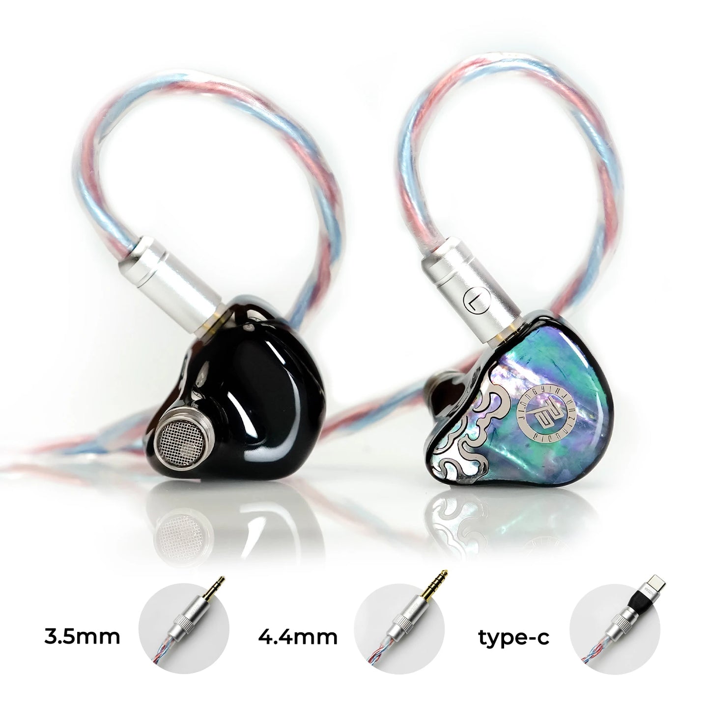 JUZEAR x Z Reviews Defiant 1DD+3BA Hybrid In-ear Earphones 3-Way Crossover HiFi Headset with 3.5+4.4mm Replaceable Plugs Cable