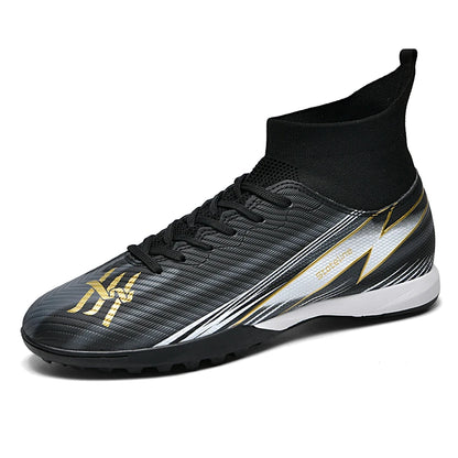 Nouvelles chaussures de football pour hommes, chaussures de match montantes, chaussures de futsal de haute qualité, chaussures de football d'intérieur antidérapantes, baskets d'extérieur, crampons pour gazon, meilleures v