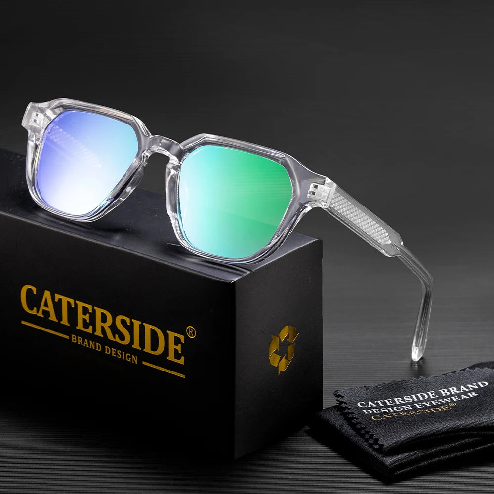 CATERSIDE Herrglasögon CP Pin Square Frame Dammglasögon Utomhus Cykling Fiske Sport Retro-glasögon UV400
