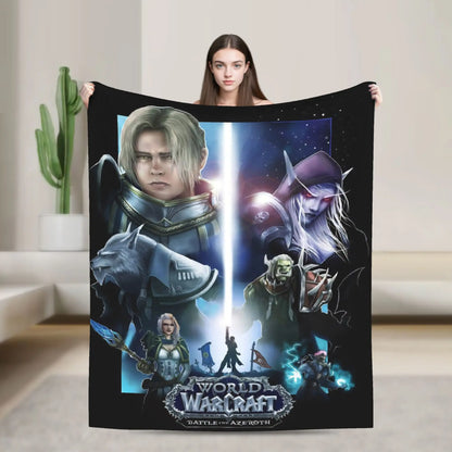WOW World of Warcraft Flannel Blankets Winter  Soft Warm Throw Blanket for Children Outdoor Novelty Bedspread Sofa Bed Cover