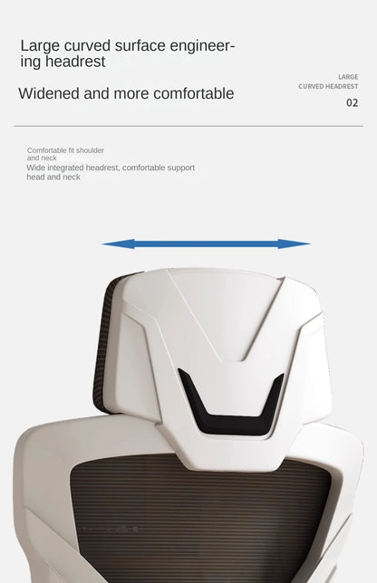 Ergonomic Reclining Seat, Comfortable Office Chair, Household Computer Chair, Student Dormitory, Gaming Chair with  Footrest