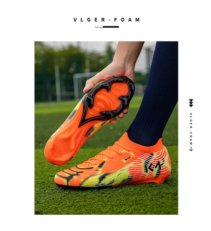 New Men Soccer Shoes Hot-selling Sneakers Grass Cleats High-quality Football Boots Non-Slip Boys Match Outdoor High-top Light