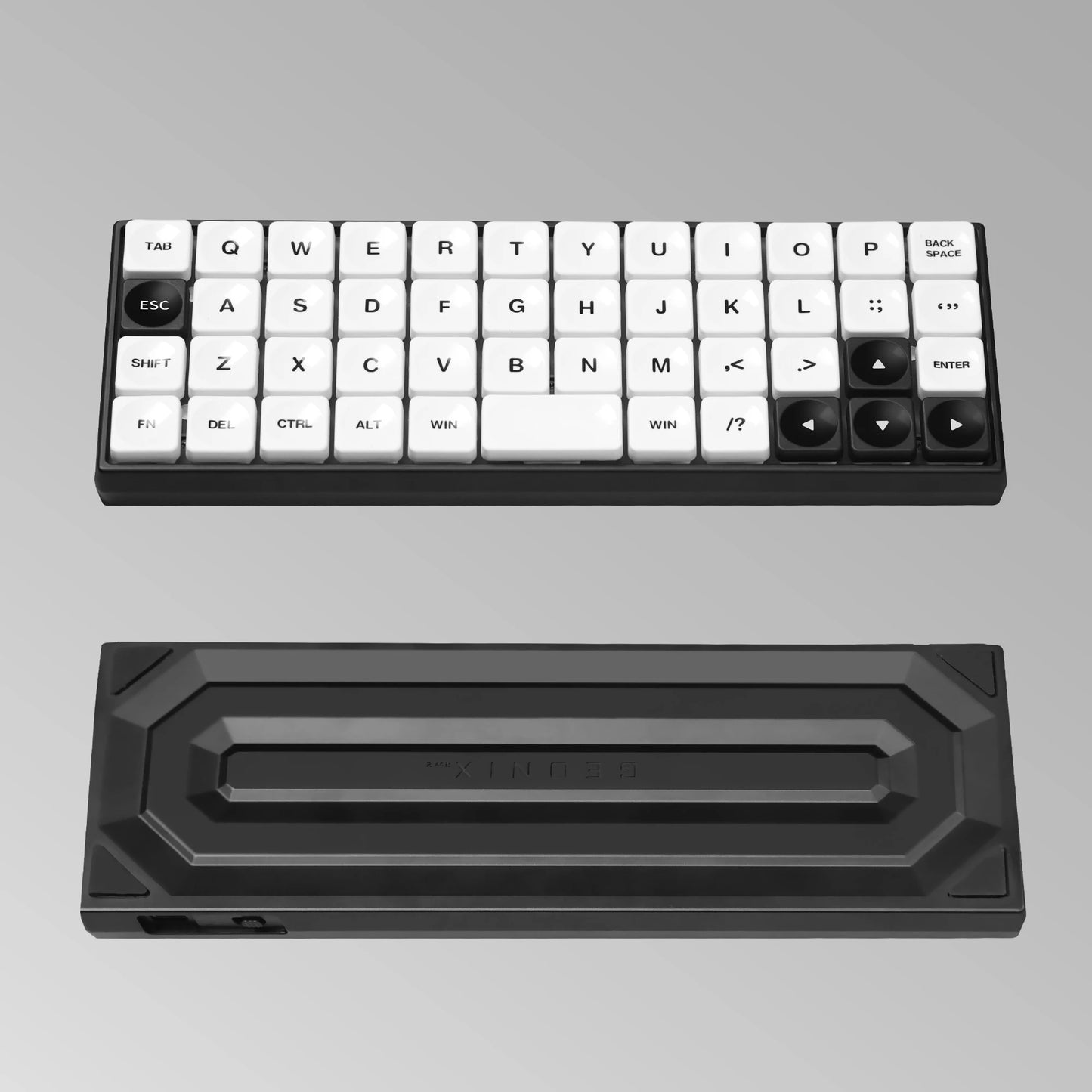Chosfox GEONIX48 Rev.2 Low Profile Keyboard Single/Three Mode Portable Mechanical Keyboard Kit For LOW MX Switch Support QMK/VIA